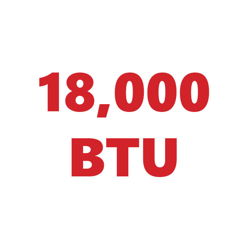 18,000 BTU