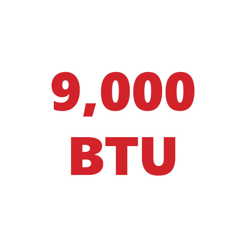 9,000 BTU