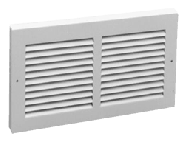 60GH-7 14X8 WHT Lima 14" x 8" Baseboard Return Grille - White - 001495