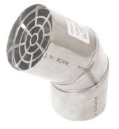 2SVSTEX0490 Z-Vent Stainless Steel Termination Elbow with Screen - 4" - Single Wall