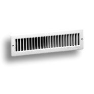 875 12X2 WHT Lima 12" x 2" Toe Space Return Grille - White - 014545