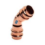 RP03005 Mueller 1/4" 45 Elbow ACR Copper Press LR  PxP OD