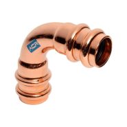 RP02722 Mueller 5/8" 90 Elbow ACR Copper Press LR, P x P, OD