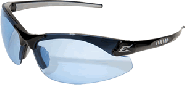 DZ113-G2 EDGE Eyewear Zorge Blk/Light Blue Safety Glasses