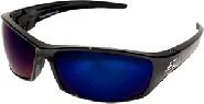 SR118 EDGE Eyewear Reclus Blk/Blue Mirror Safety Glasses Non-Polarized