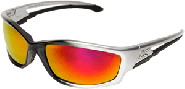 SKAP119 EDGE Eyewear Kazbek Silver/Red Mirror/Ap Safety Glasses Non- Polarized