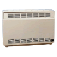 RH50CNAT Empire 50MBH NG Console Room Heater - w/ Hydraulic Thermostat - Piezo Ignition Standing Pilot - 5" Vent - Less Blower