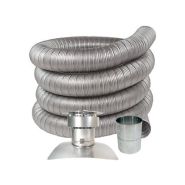 2ZFLKIT0435  Z-Flex 4" x 35 - All Fuel Stainless Steel Chimney Liner Kit - Includes: Stainless Steel Liner, Z-Max Rain Cap and Flashing, Z-LOK Tee