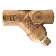 LFS777SI 1-1/4 Watts Wye Pattern Strainer - 1-1/4" CxC Sweat - Brass - Tappered Retainer Cap - Closure Plug - 0379122