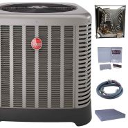 RA131814WPACKAGE Rheem 1.5 Ton 13 SEER Package Condenser, Cased Coil, Pad, Disconnect, Whip