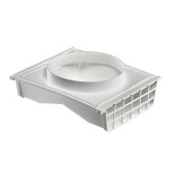 164W Lambro 4" or 6" White Plastic Under Eave Vent - includes collar and removable screen