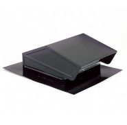 634 Broan Black Roof Cap with Damper - 3-1/4" x 10" or up to 8" Round