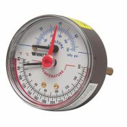 LFDPTG3-2 1/2 0-50 1/2 Watts 1/2" MPT Pressure Temperature Gauge - Center Back Entry 0 to 50 PSI 60 to 320 F - Lead Free - 0121685
