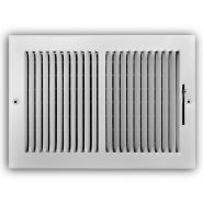 Truaire 102M 6X10 2-Way Supply Sidewall or Ceiling Register Grill White 