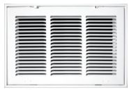 190 14x8 WHT   TRUaire 14x8 Filter Grille White Fixed Hinge Face