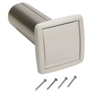 WC650 Broan 4" Wall Cap for 4" Round Duct - Includes 4" Diameter Metal Duct Connector and 4 Mounting Screws