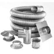 2ZFLKIT1235 Z-Flex 12" x 35' - All Fuel Stainless Steel Chimney Liner Kit - Includes: Stainless Steel Liner, Z-Max Rain Cap and Flashing, Z-LOK Tee