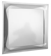 1580 06 WHT Lima 14" T-Bar Plate Ceiling Diffuser - 2x2 Lay In - White - 450283