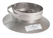 2SVDLS10 Z-Vent Stainless Steel Storm Collar - 10" - Double Wall