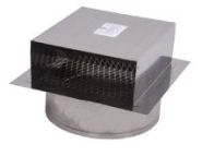 2SVDRTX04 Z-Vent Stainless Steel Double Wall Termination - Horizontal Vent - 4"