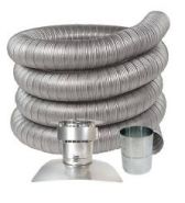 2ZFLKIT1040 Z-Flex 10" x 40' - Chimney Liner Kit - Includes: Stainless Steel Liner, Z-Max Rain Cap and Flashing, Z-LOK Tee