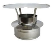 2SVDRCX08 Z-Vent Stainless Steel Wind Cap with Rain Shield - 8" - Double Wall