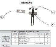 550002190 Utica Spark Igniter Replacement Kit - ECR97 SSV 50-100 Units