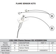 550002284 Utica Flame Sensor Kit - SSV VLT 150-200 Units