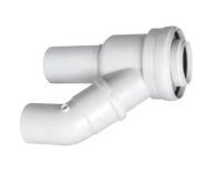 2PF-CTA Polyflue Polypropylene 2" Twin Pipe to Concentric Adapter - 832024