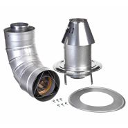 RTG20231-2 Rheem RTG Horizontal Concentric Vent Kit Concentric - Cone Termination - For Direct Vent Mid Efficiency Tankless Water Heaters - Up to 6" Walls - Includes: 90 Elbow & Termination