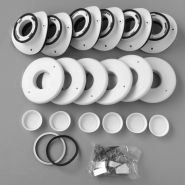 UPC-89TM-6  Unico Install Kit 2" for Round Metal Plenum. Includes: 6 Supply Outlets - Take Offs - Winter Shutoffs - 12 Toggles and Screws - 2 Extra TFS Gaskets