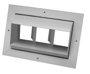 AL2915M 50 15  Lima 50" x 15" Aluminum Drum Louvers - Mill Finish - w/ Opposed Blade Damper - 007943