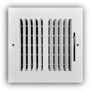 102M 6x6 WHT   TRUaire 6x6 Sidewall Supply Grille White